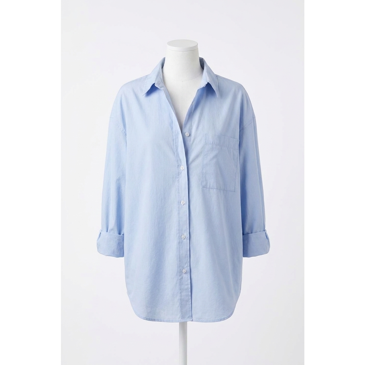New Faherty Coastal Poplin Relaxed Shirt In Blue Currant